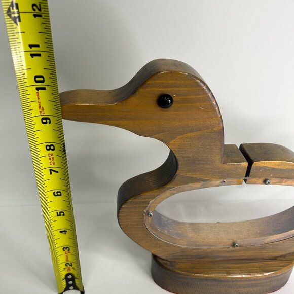 Vintage Handcrafted Wooden Duck Bank - Picture 8 of 8